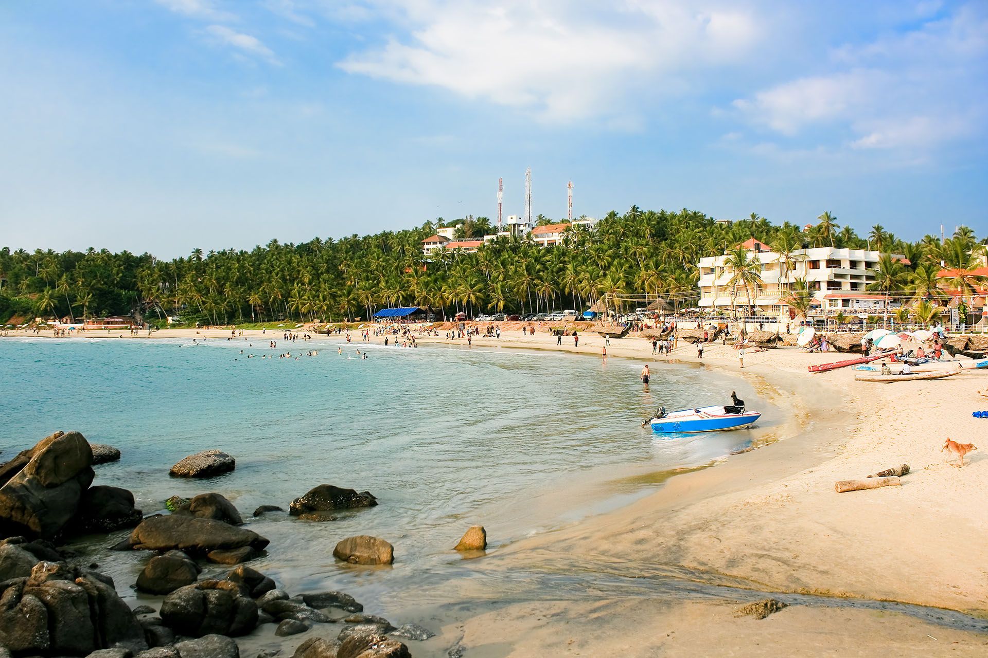 Main beach in Kovalam, Kerala, India © Shutterstock