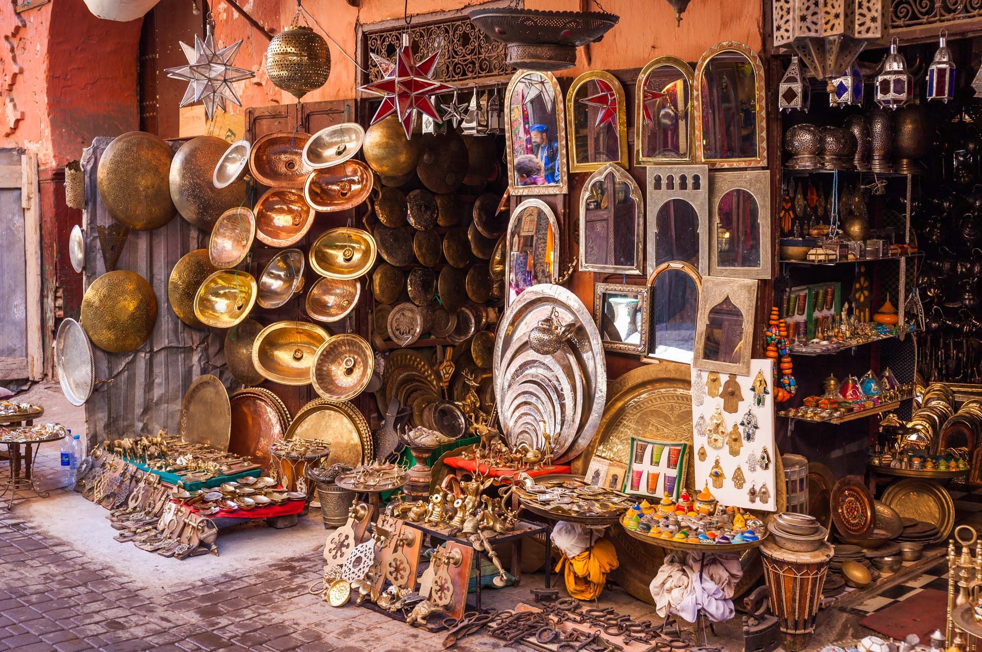 Souk in Marrakesh, Morocco © Shutterstock